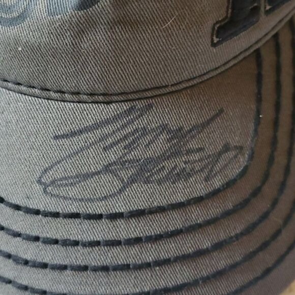 Chase Nascar Mobil 1 Embroidered Graphic Signed Tony Stewart Black BaseBall Cap - Picture 3 of 8